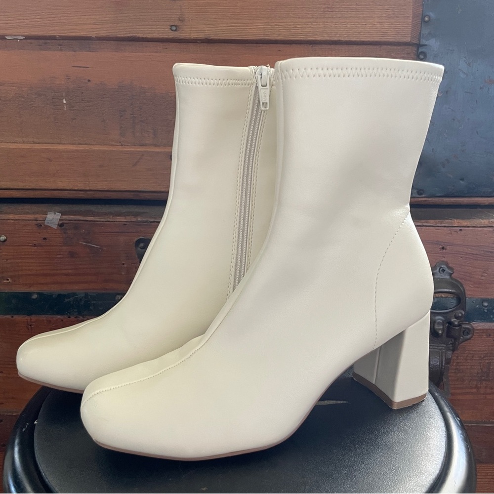 Target white boots—worn once!!!